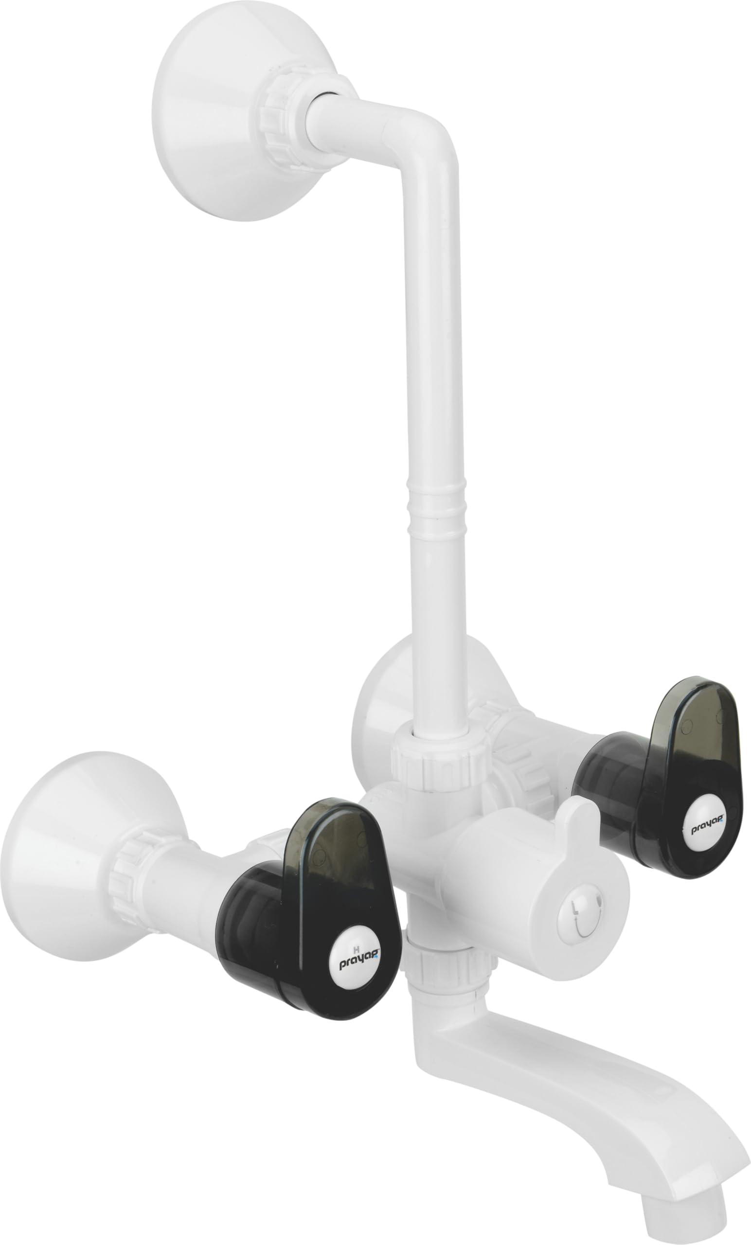 カツルミ　Pray Prayag® Black Pearl Series L-Bend Foam Flow Wall Mixer with Flange
